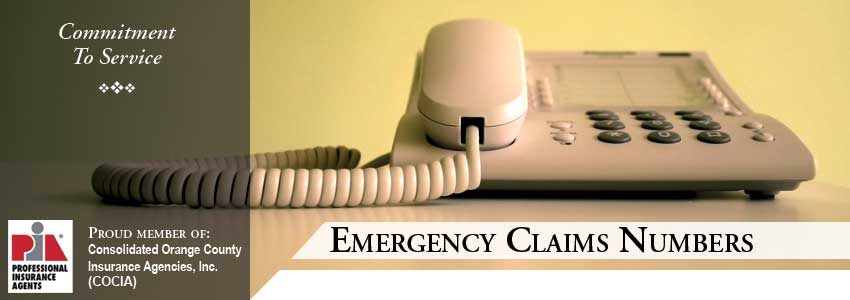 Emergency Claims Numbers